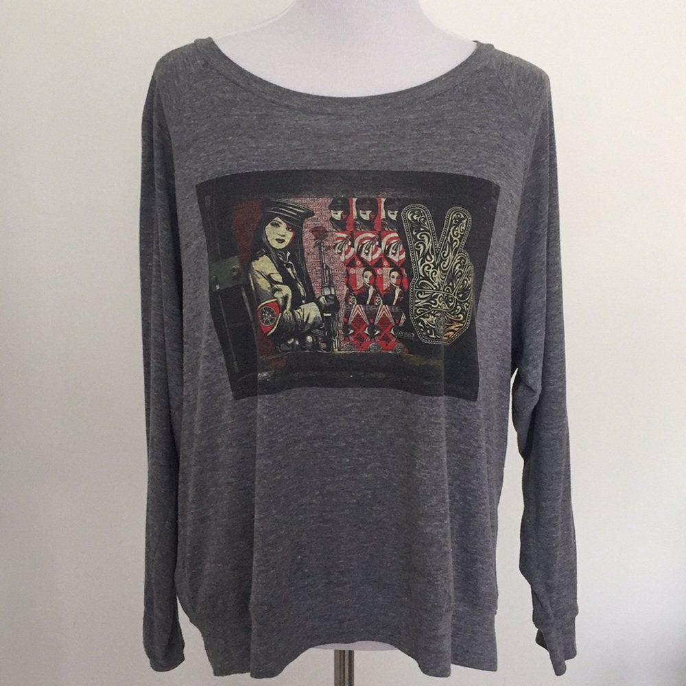Gray crewneck pullover